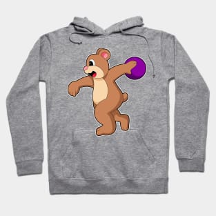 Bear at Bowling with Bowling ball Hoodie